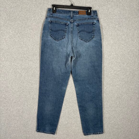 Vintage 90s Lee Jeans Womens 10 Mom Tapered High Rise Distressed Fade Worn 30x29 - Picture 10 of 14